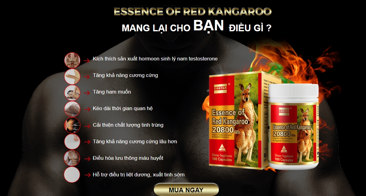 Thuốc tăng cường sinh lý Úc Essence of Red Kangaroo