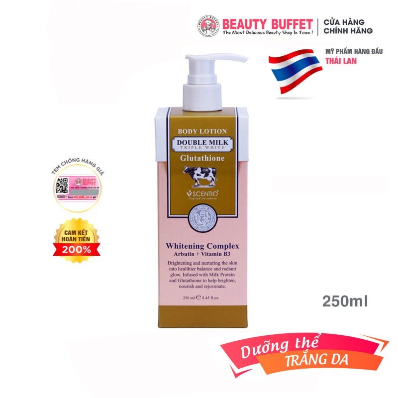 Dưỡng thể trắng da Scentio Double Milk Beauty Buffet