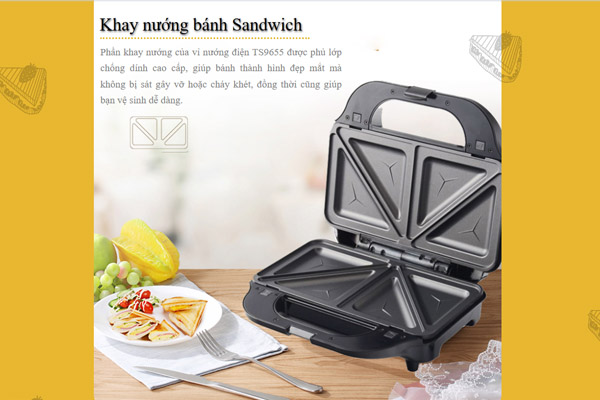 Máy kẹp bánh mì đa năng Tiross TS9655
