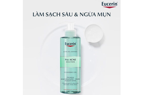 gel rửa mặt Eucerin