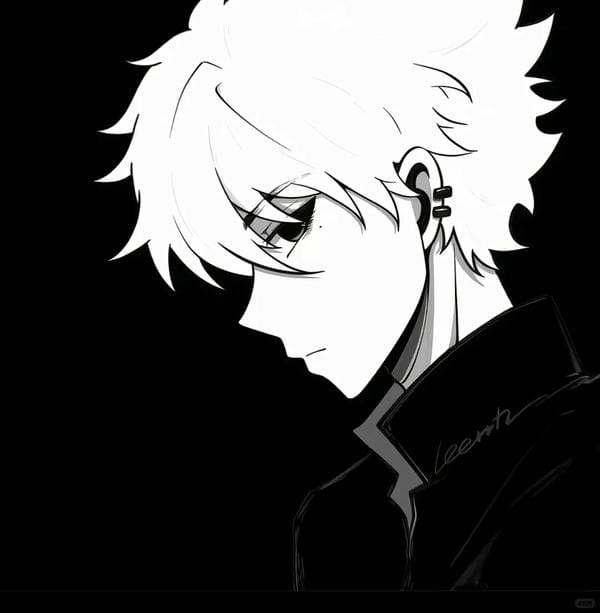 avatar anime đen trắng (15)