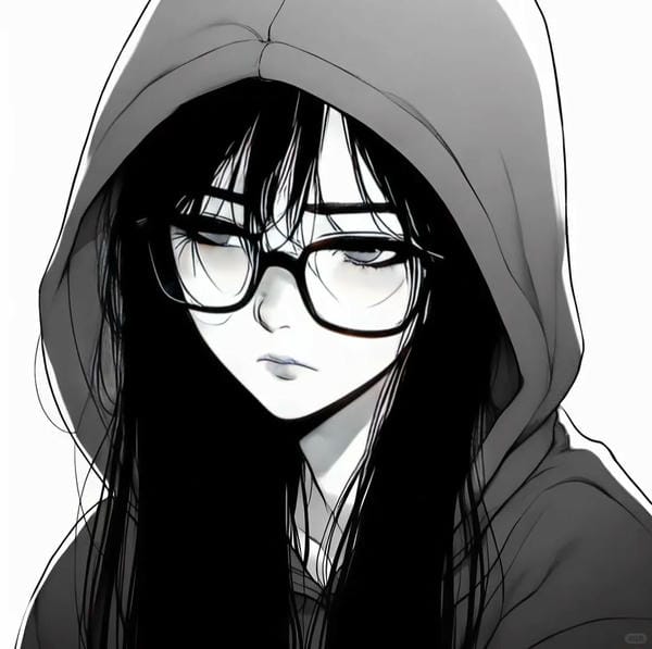 avatar anime đen trắng (20)