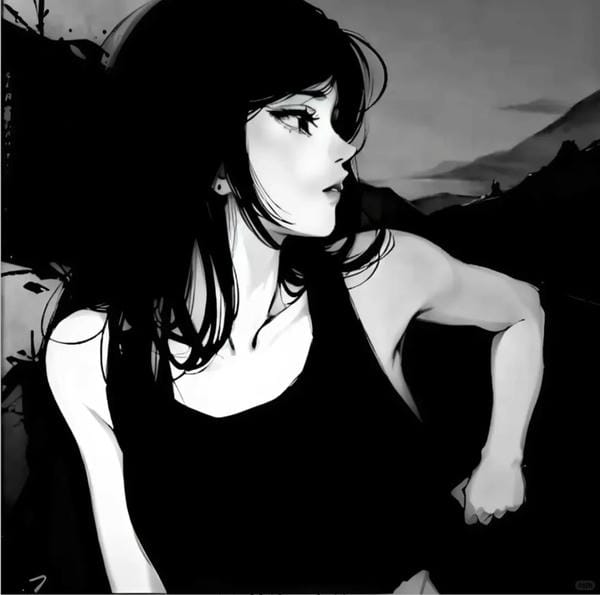 avatar anime đen trắng (25)