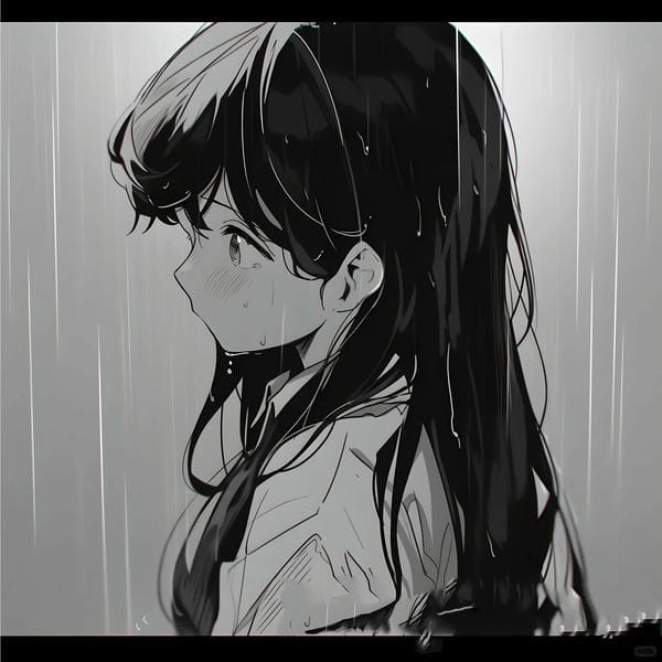 avatar đen trắng buồn (11)