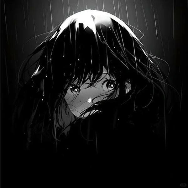avatar đen trắng buồn (13)