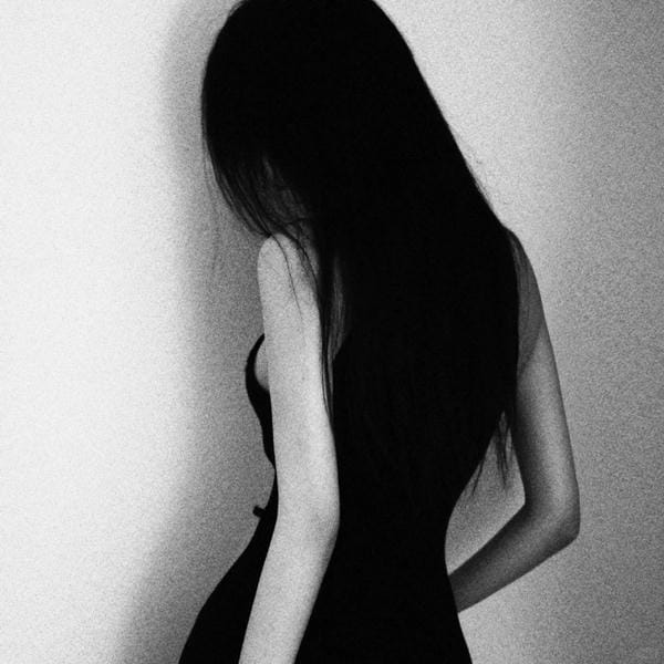 avatar đen trắng buồn (19)