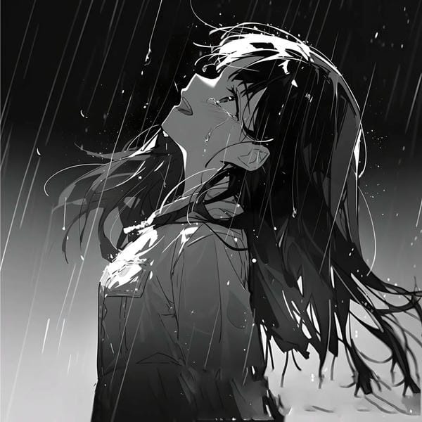 avatar đen trắng buồn (4)