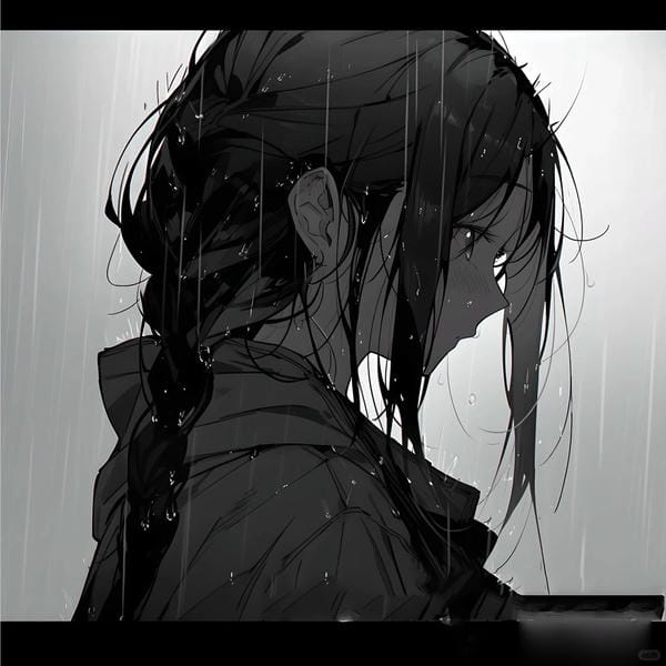 avatar đen trắng buồn (9)