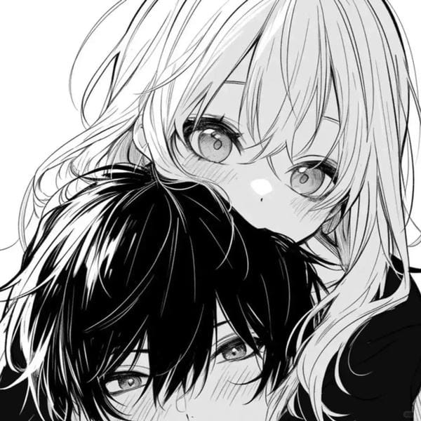 avatar đôi anime đen trắng (14)