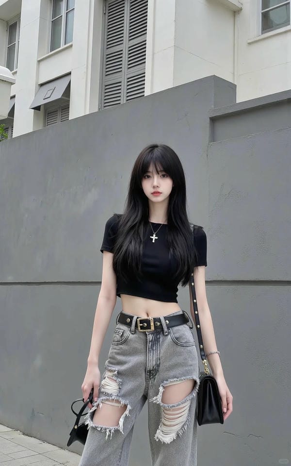 ảnh gái xinh ngầu che mặt